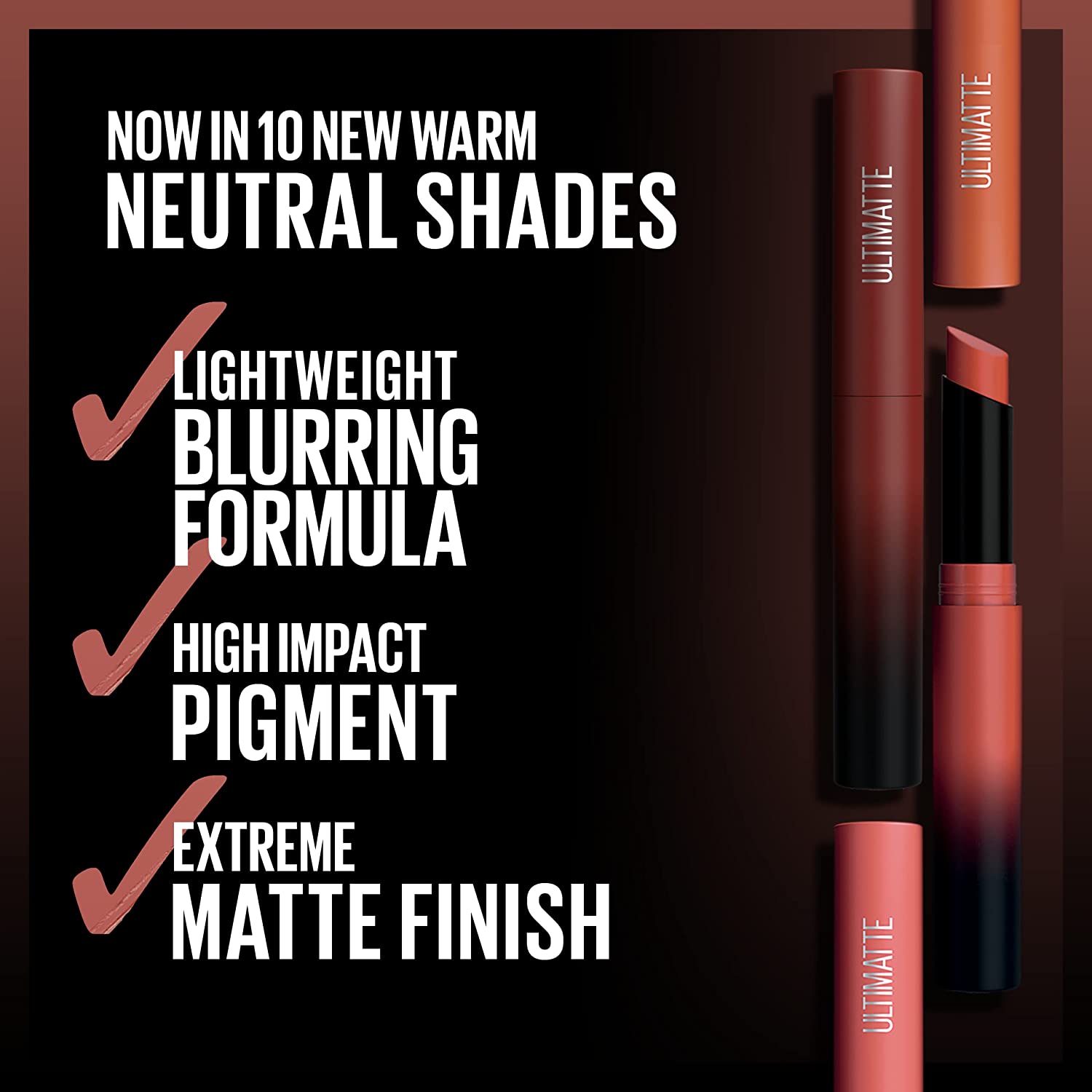 Maybelline Color Sensational Ultimatte Matte Lipstick, Non-Drying, Intense Color Pigment, More Blush, Rose Pink, 1 Count - Image 4
